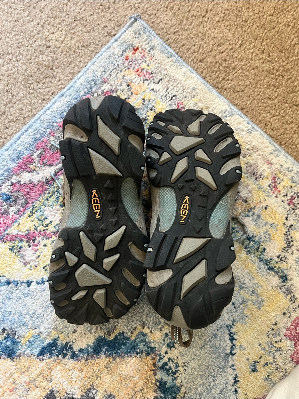 KEEN Brown and Teal Women's Trail Shoes - Picture 3 of 6